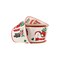 LaRibbons 2 1/2" Wired Ribbon | Santa With Sack on Off White | 10 Yard Roll